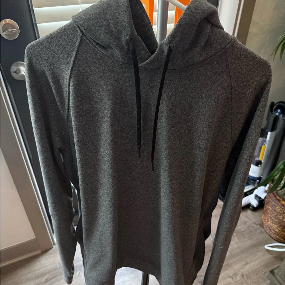 Lululemon Men's City Sweat Thermo Heathered Light Cast Gray Hoodie Shirt Large - Picture 2 of 11